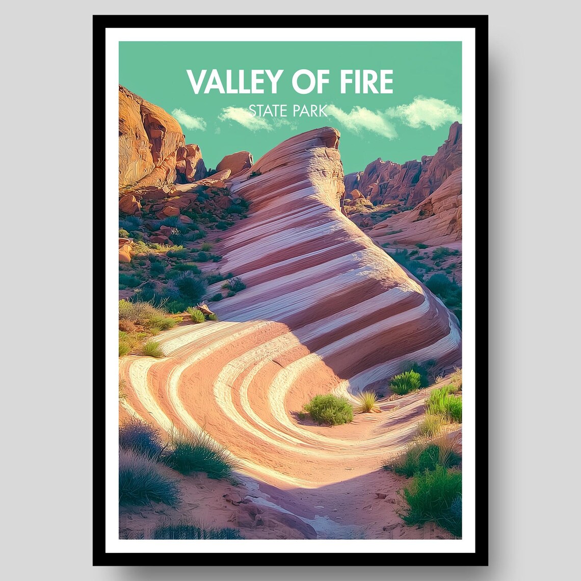 Valley Of Fire State Park Travel Poster, Nevada