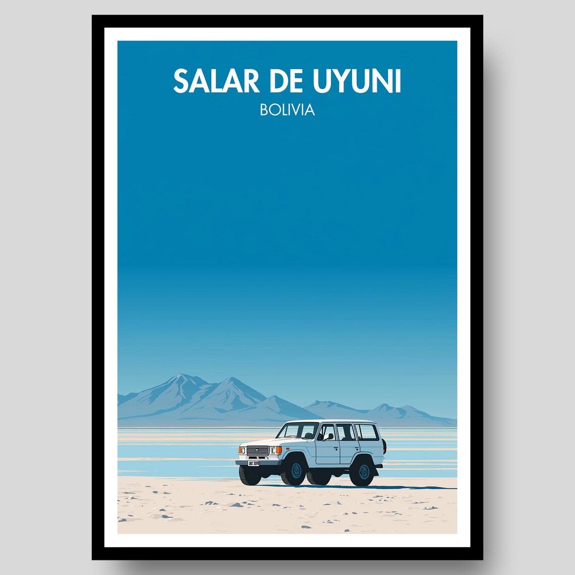 Salar De Uyuni Poster, Bolivian Salt Plains