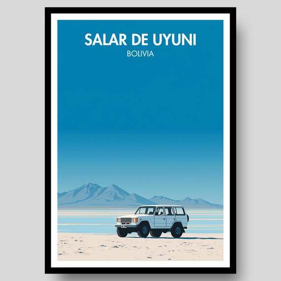 Salar De Uyuni Poster, Bolivian Salt Plains