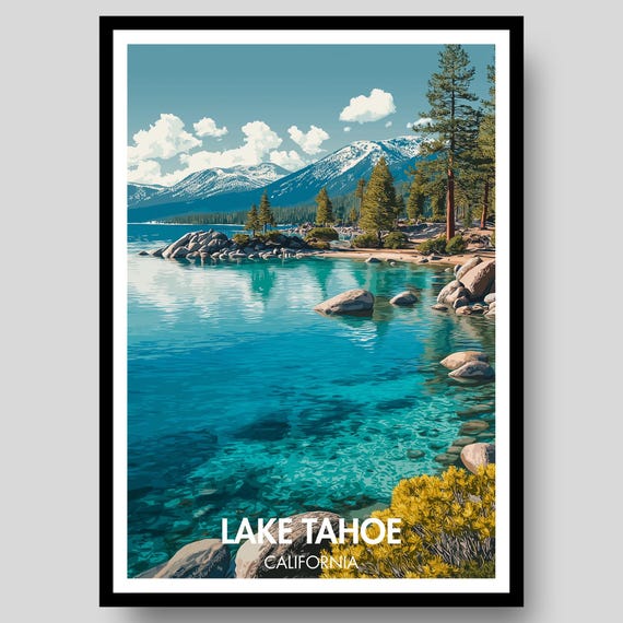 Lake Tahoe Poster Art Print South Painting