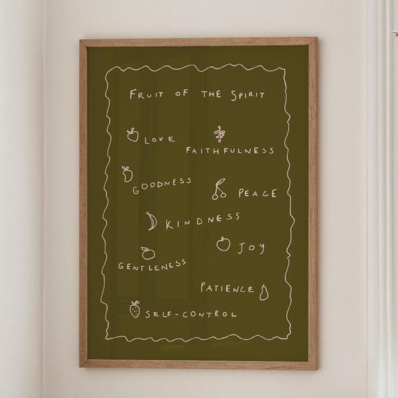 Fruit Of The Spirit Minimalist Scripture Art