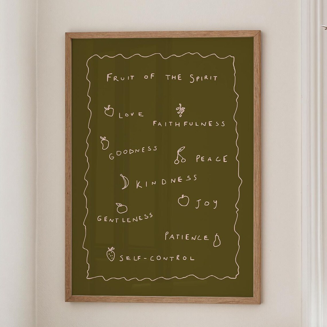 Fruit Of The Spirit Minimalist Scripture Art