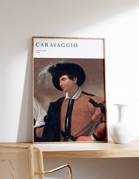 Caravaggio 1594 Good Luck The Fortune Teller Museum Exhibition Poster
