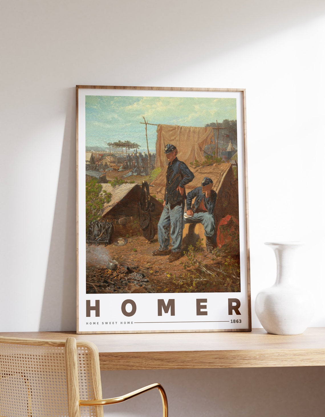 Winslow Homer Home Sweet Home 1863 Civil War Camp Scene Poster