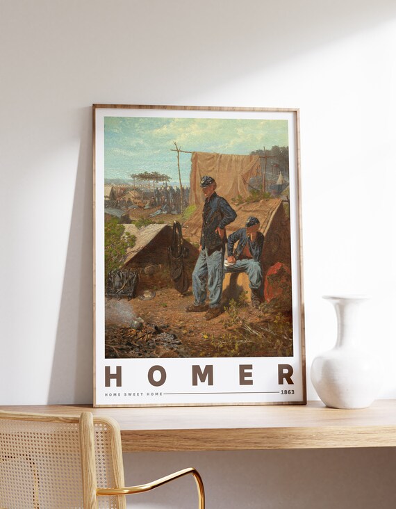 Winslow Homer Home Sweet Home 1863 Civil War Camp Scene Poster