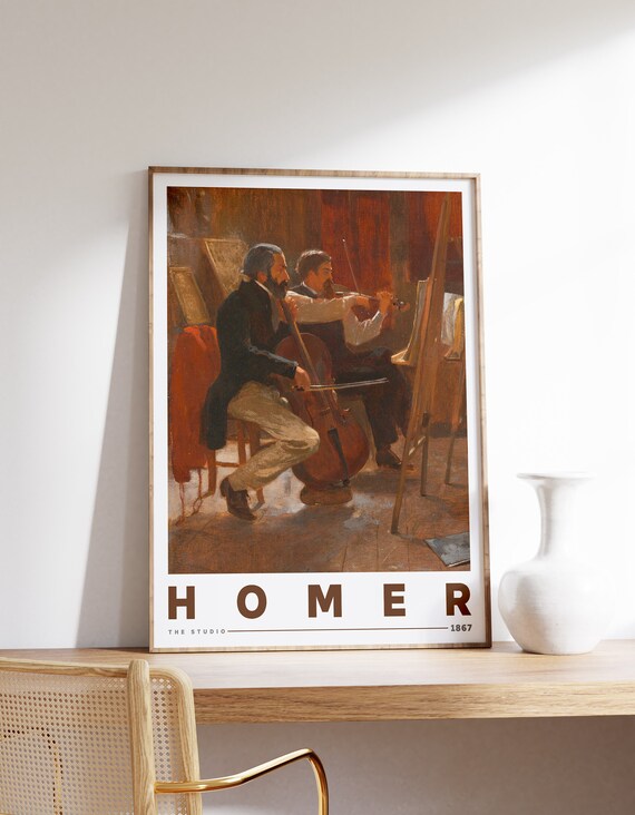 Winslow Homer Print The Studio 1867 Farmhouse Decor Exhibition Poster Museum Watercolor Painting
