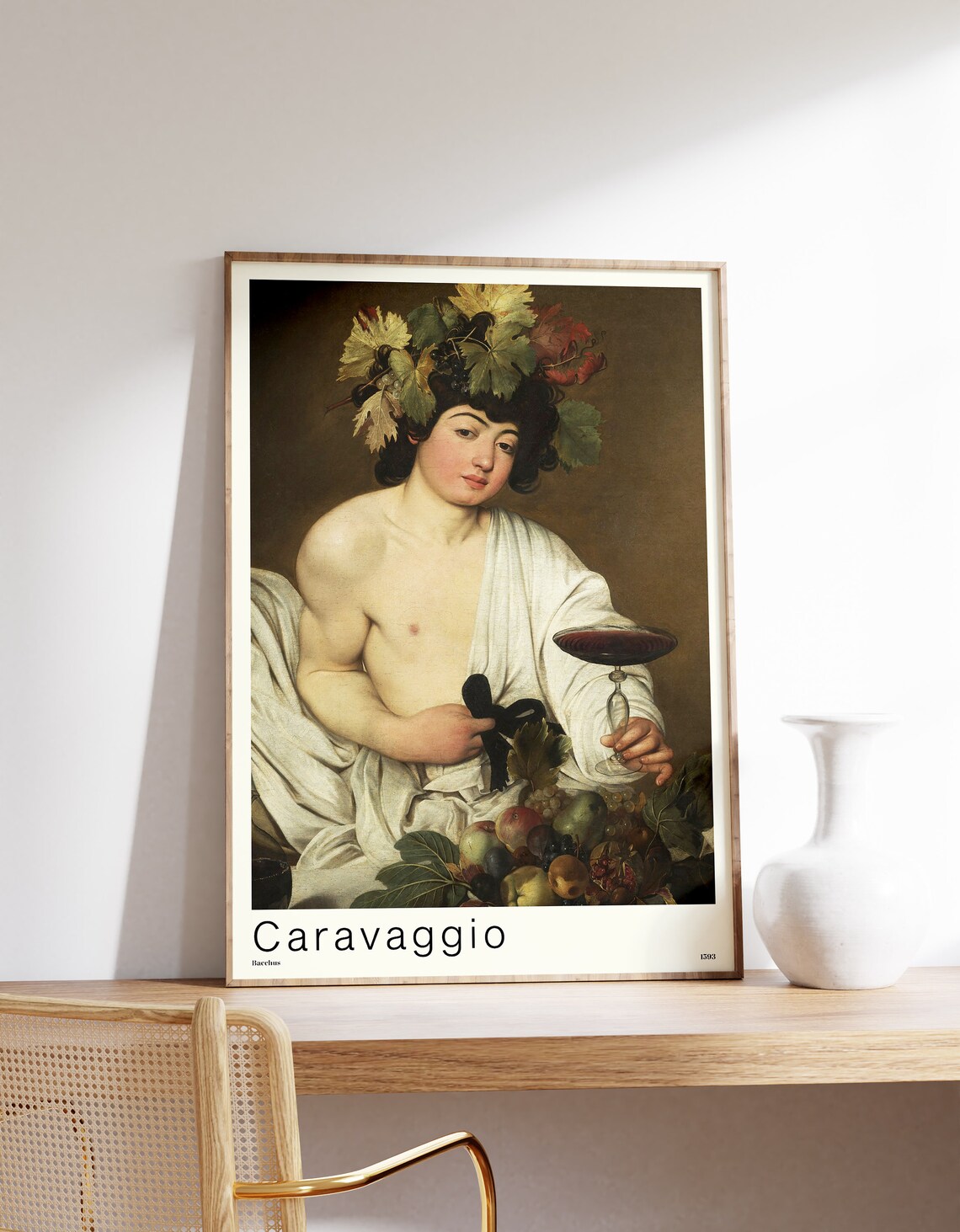 Caravaggio Bacchus 1593 Roman Wine God Baroque Fine Art Poster