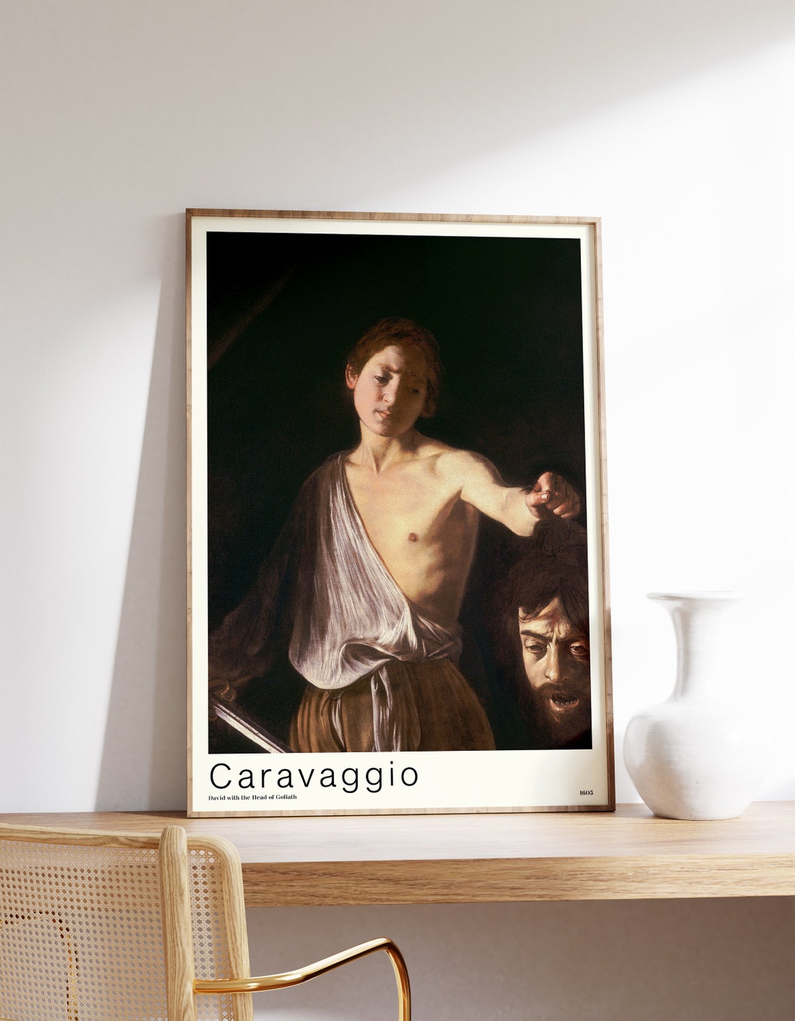 Caravaggio David With the Head of Goliath 1605 Classic Museum Poster
