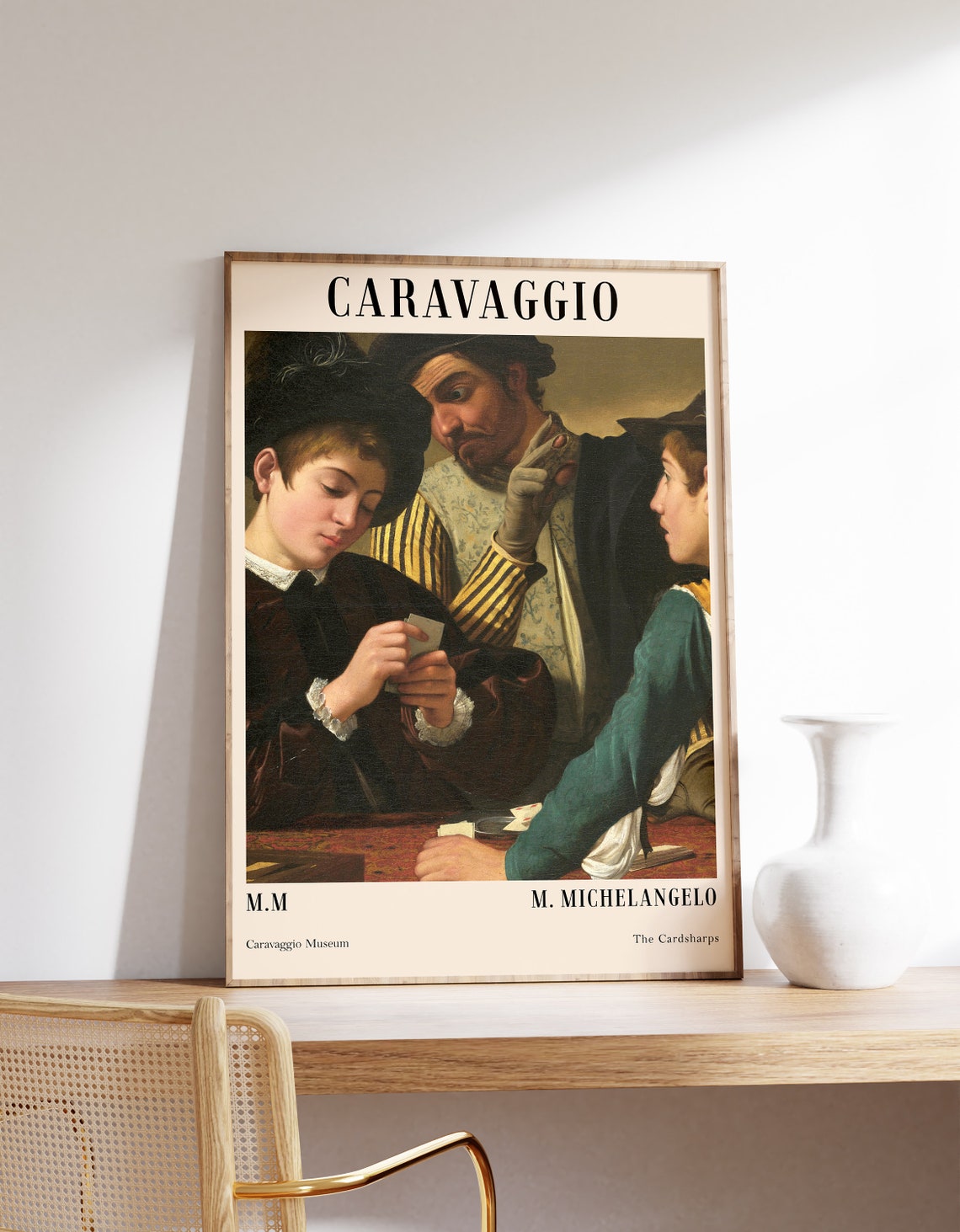 Caravaggio The Cardsharps Museum Exhibition Classic Art Poster