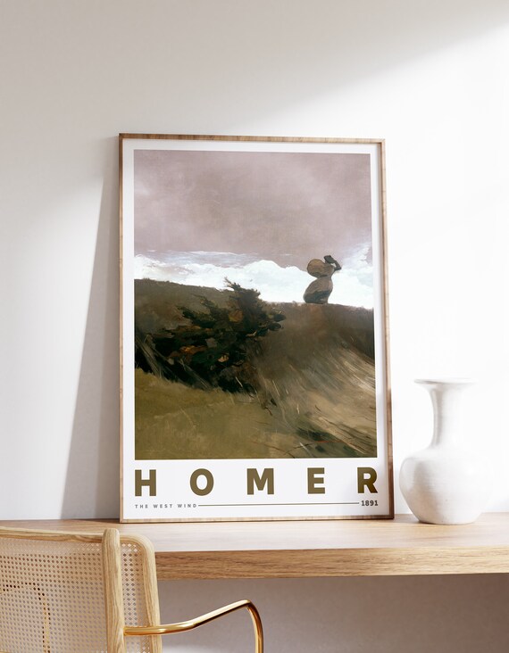 Winslow Homer The West Wind 1891 Coastal Storm Seascape Poster