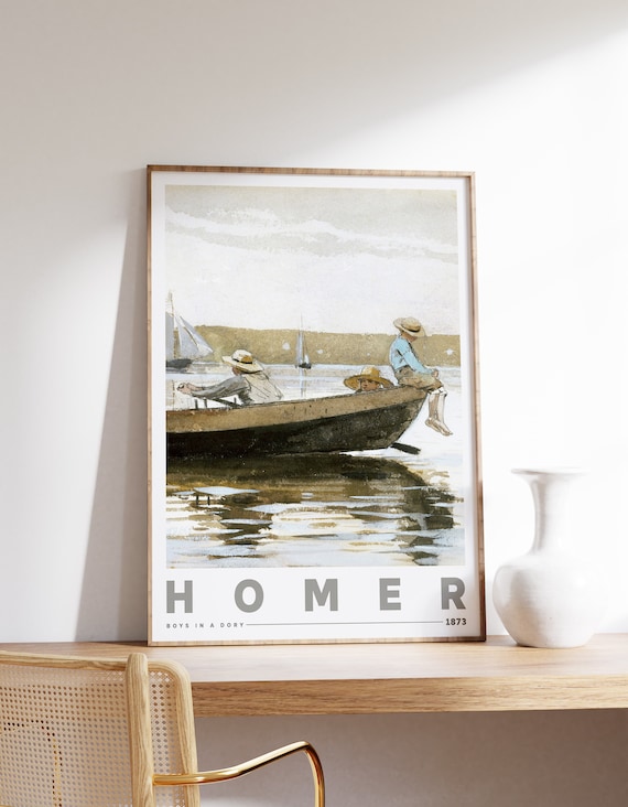 Winslow Homer Boys in a Dory 1873 Watercolor Museum Art Poster