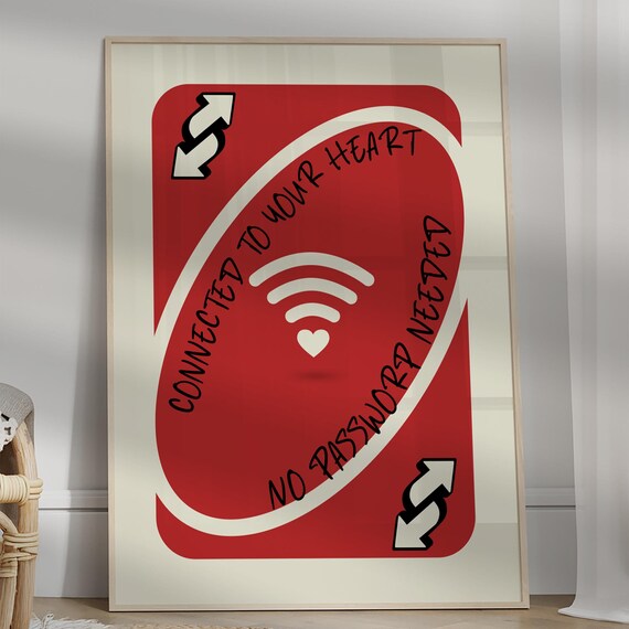 Red Retro Trendy Wall Art Playing Card Poster Preppy Bar Cart Decor Valentines Day