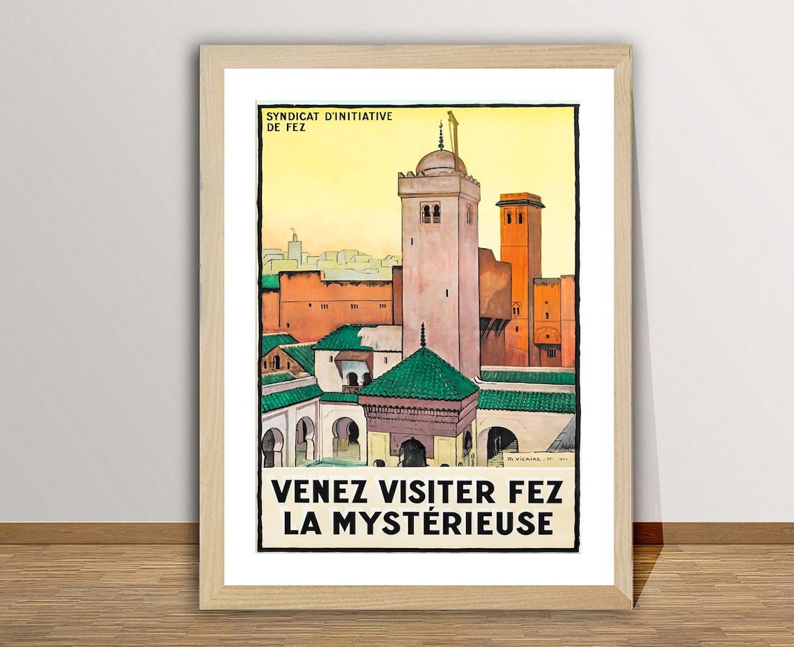 Venez Visiter Fez La Mysterieuse Travel Poster