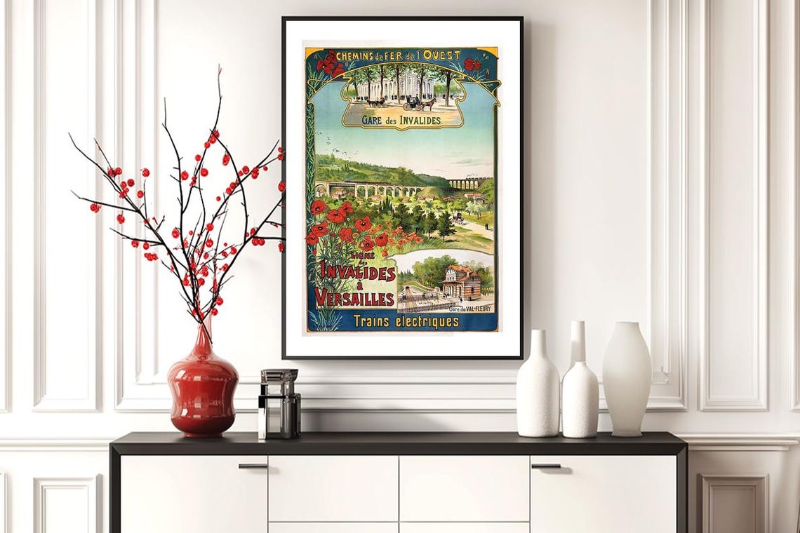 Invalides à Versailles Chemin de Fer Ouest Poppy Field Poster - Image 2