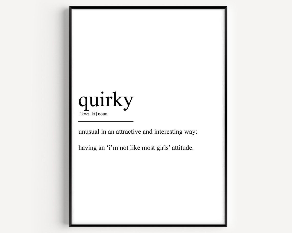 Quirky Definition Art Print