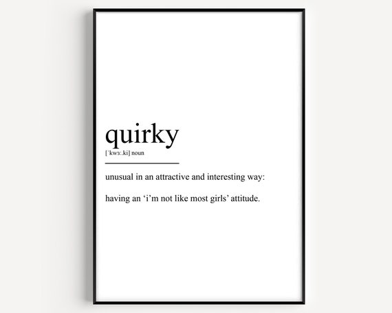 Quirky Definition Art Print