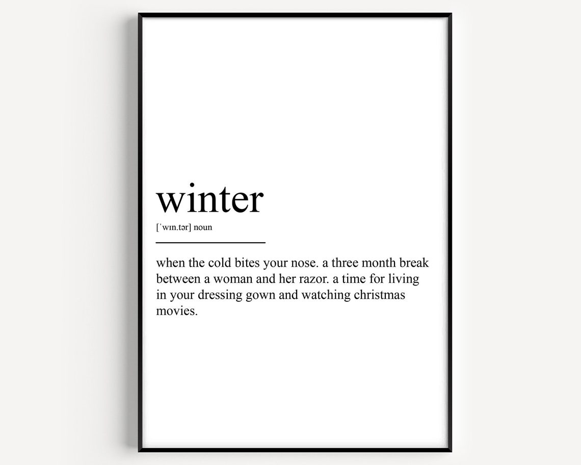 Winter Definition Poster Print
