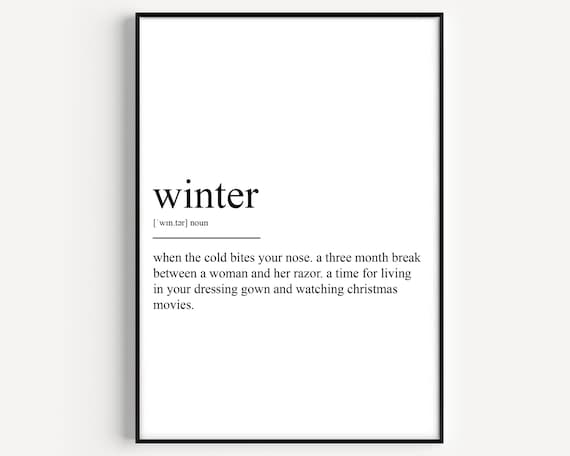 Winter Definition Poster Print