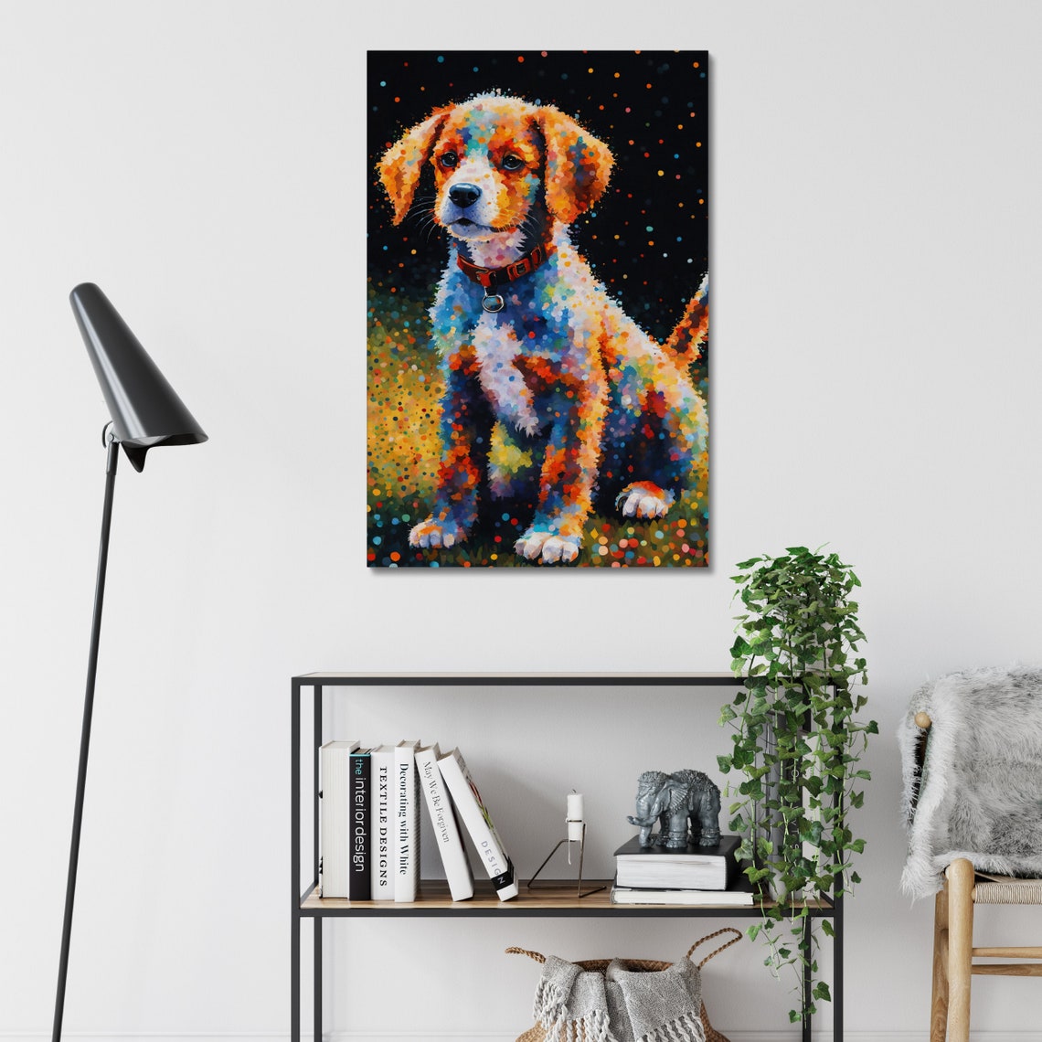 Puppy Painting Animal Artwork Nursery Wall Art Cute Dog Decor Dog Lovers Gift Baby Room Art Print Kids Room Wall Art Spaniel Art - Image 4