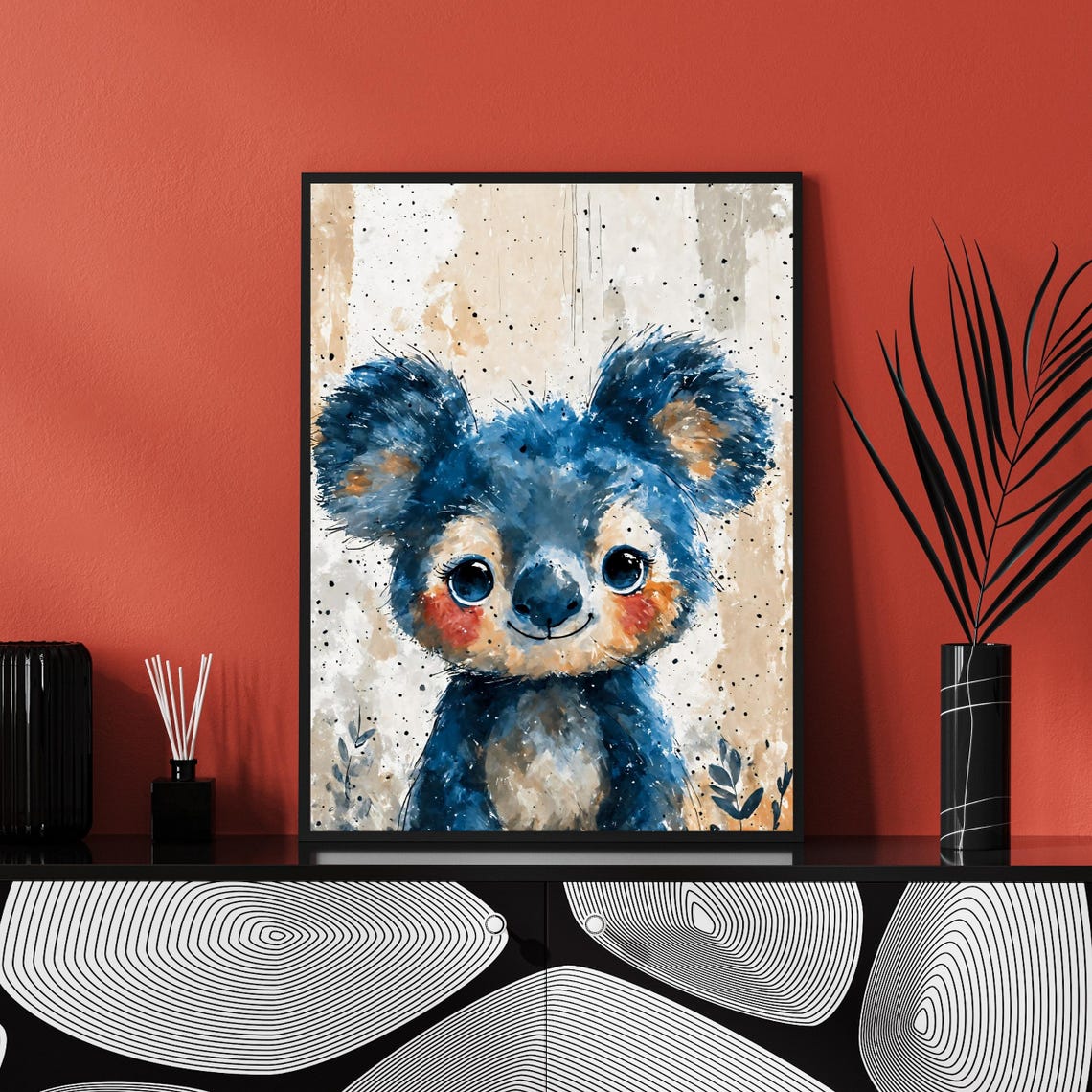 Baby Koala Painting Art Print Cute Koala Portrait Australian Animal Art Kids Room Decor Nursery Wall Art Animal Lover Gift 8x10 24x36 - Image 3