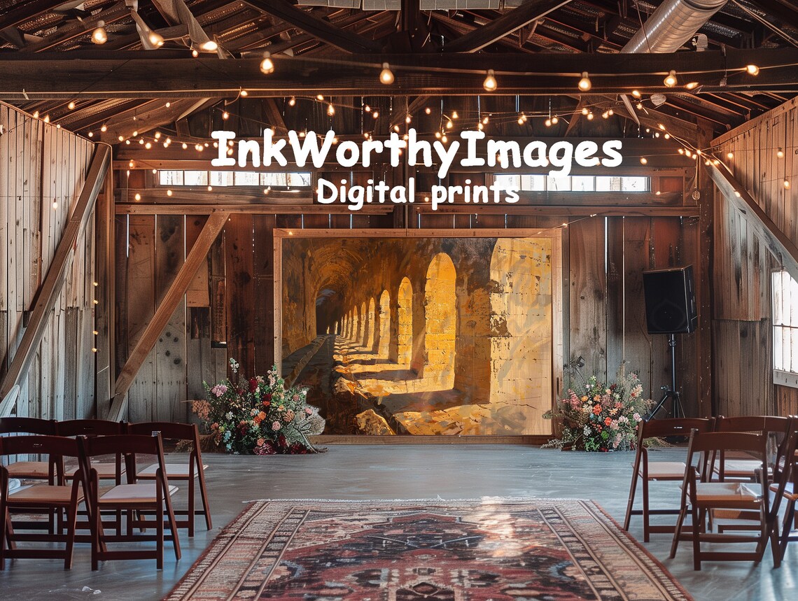 Ancient Arches, Sunlit Corridor Art Print - Image 6