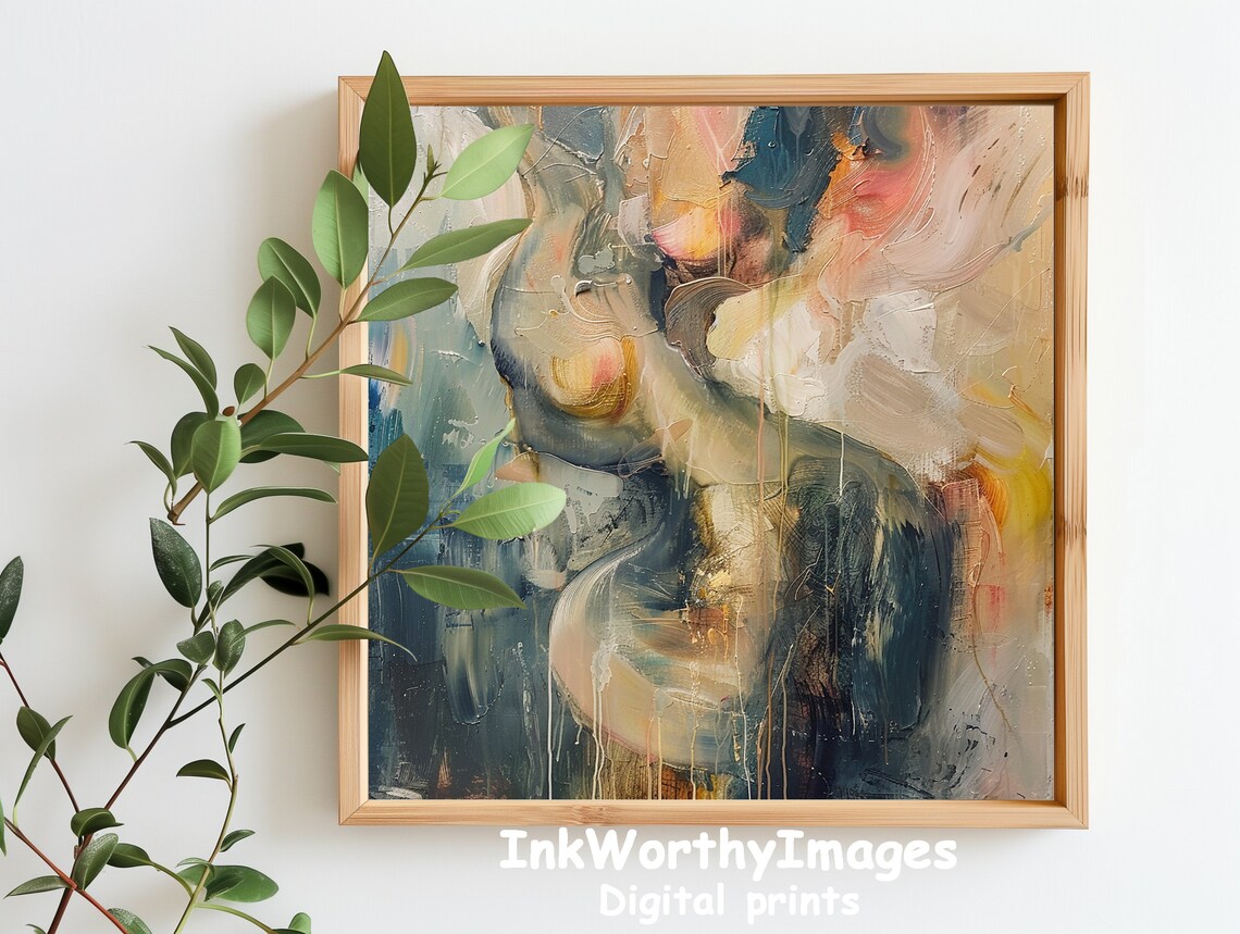 Ethereal Abstract Fluid Art Print, Organic Shapes - Image 6