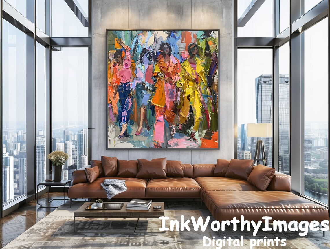 City Street Fashion Abstract Urban Art, Modern Decor - Image 2