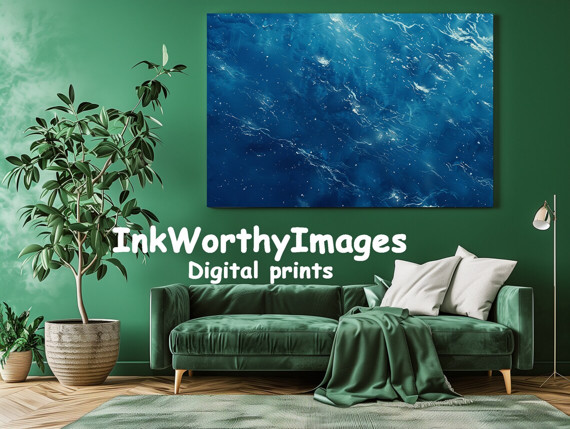 Abstract Ocean Waves, Modern Sea Art Print - Image 2
