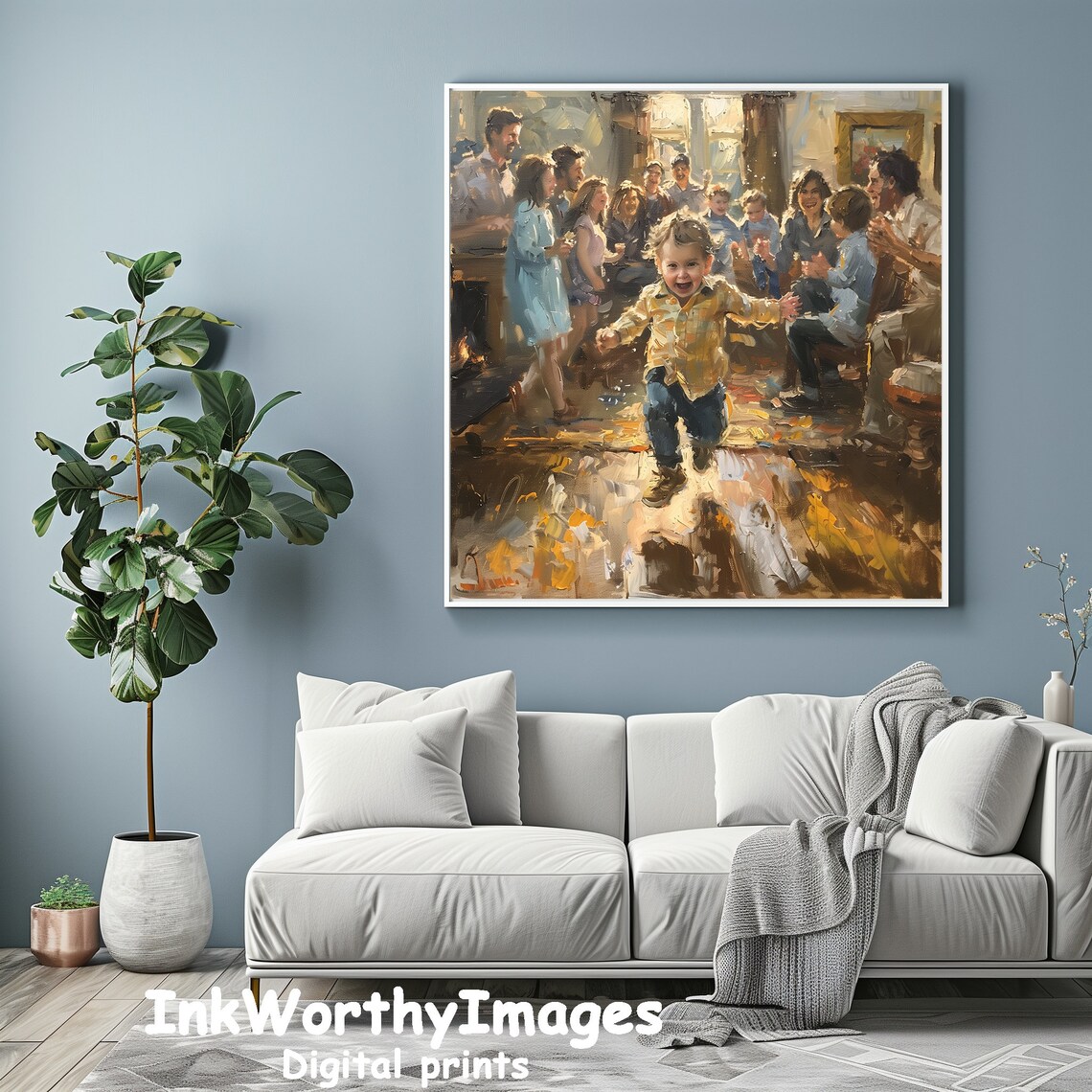 Family Gathering Joy, Happy Reunion Art Print - Image 4