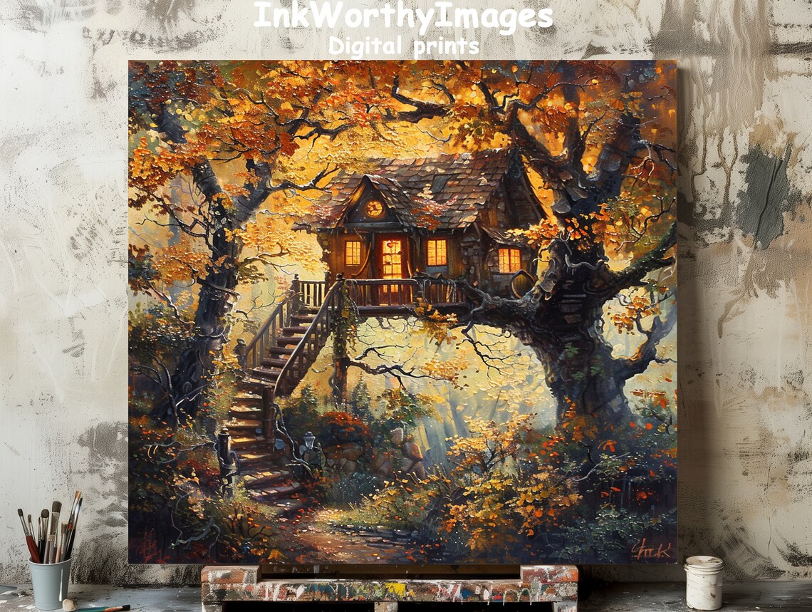 Enchanted Autumn - Contemporary Travel Poster