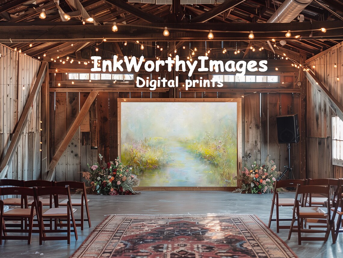 Soft Pastel Meadow Impressionist Landscape Print - Image 6