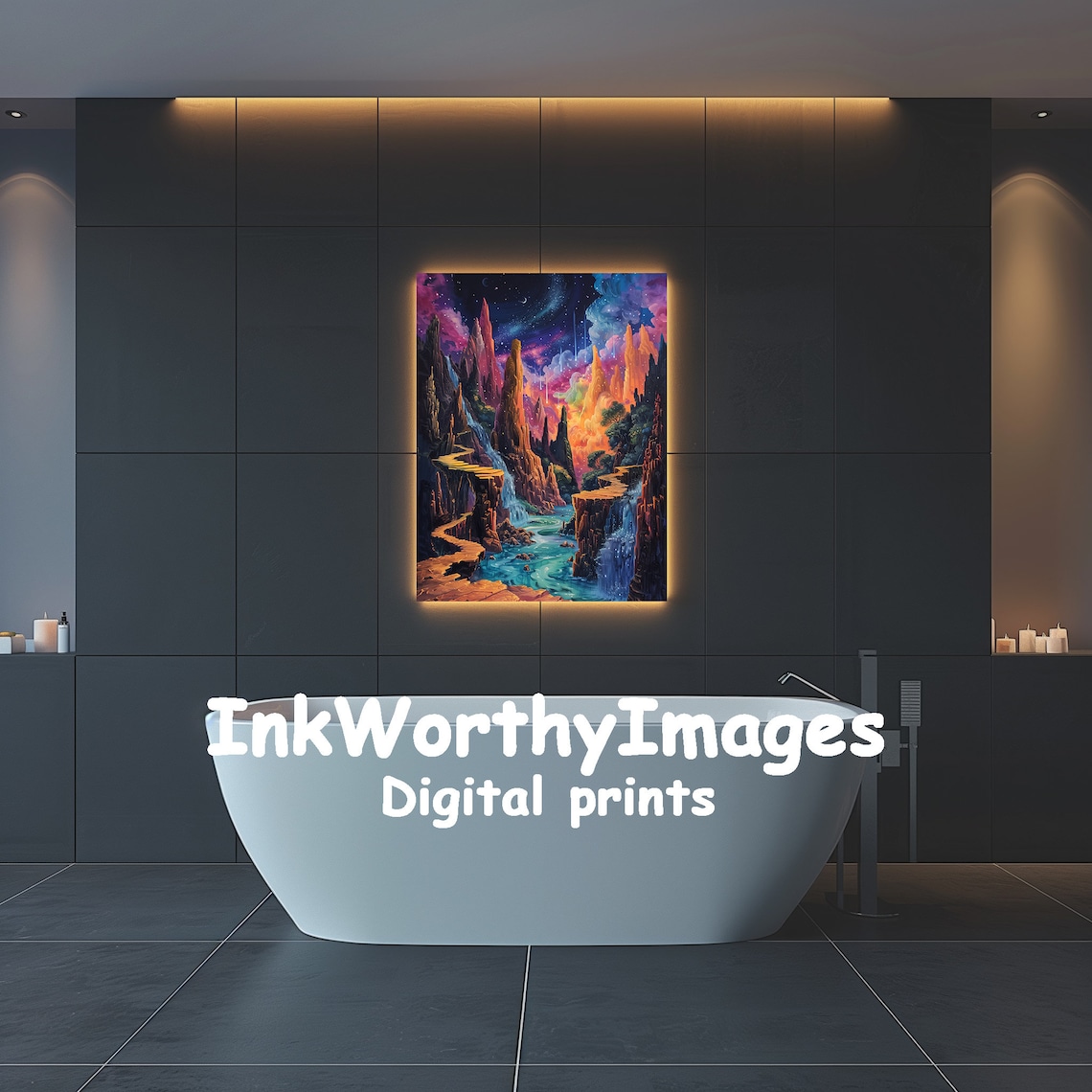 Fantasy Dreamscape, Mystical Surreal Landscape Art Print - Image 4