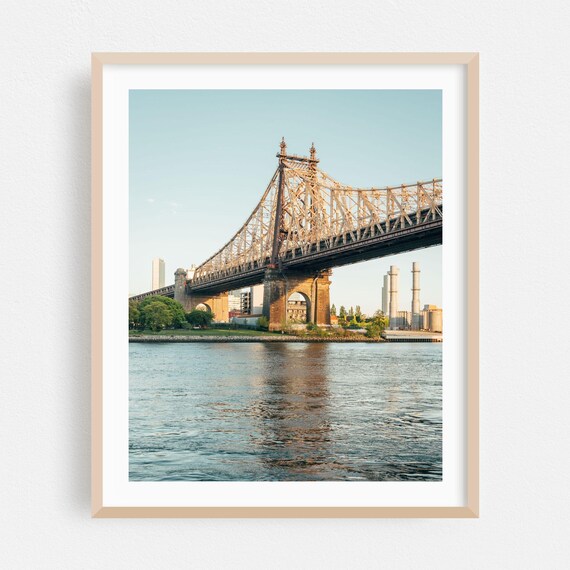 Queensboro Bridge Over East River New York Photography Poster