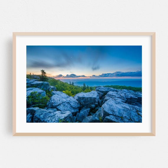 West Virginia Print Landscape Wall Art Nature Framed Mountain Home Decor Scenic Poster Sunset Fine Forest Night Sky