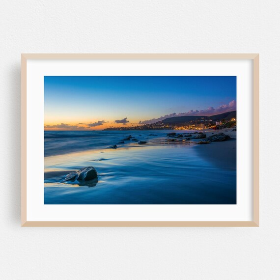 Laguna Beach Sunset Coastline Photography Print Ocean Dusk Landscape