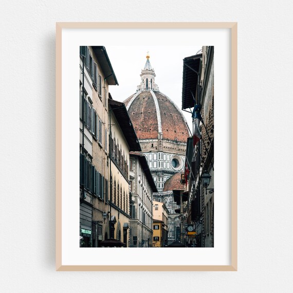 Florence Cathedral Dome Seen From A Narrow Street Art Poster
