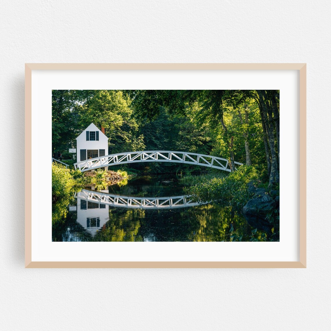Maine Bridge Wall Art, Scenic Landscape Poster