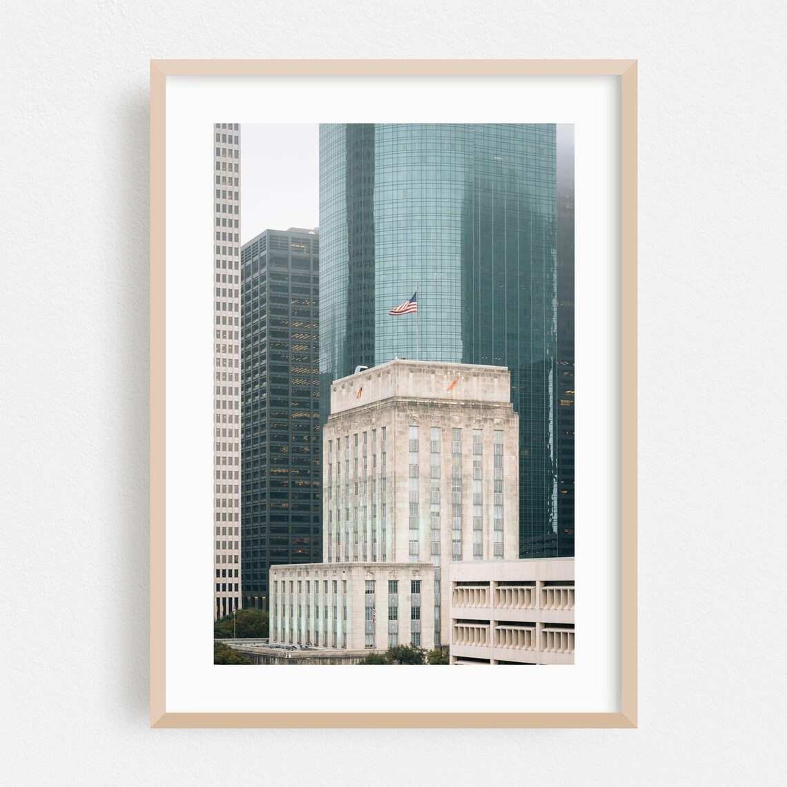 Houston Texas Cityscape Art Print, Skyline Poster