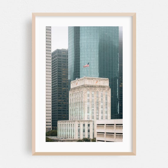 Houston Texas Cityscape Art Print, Skyline Poster