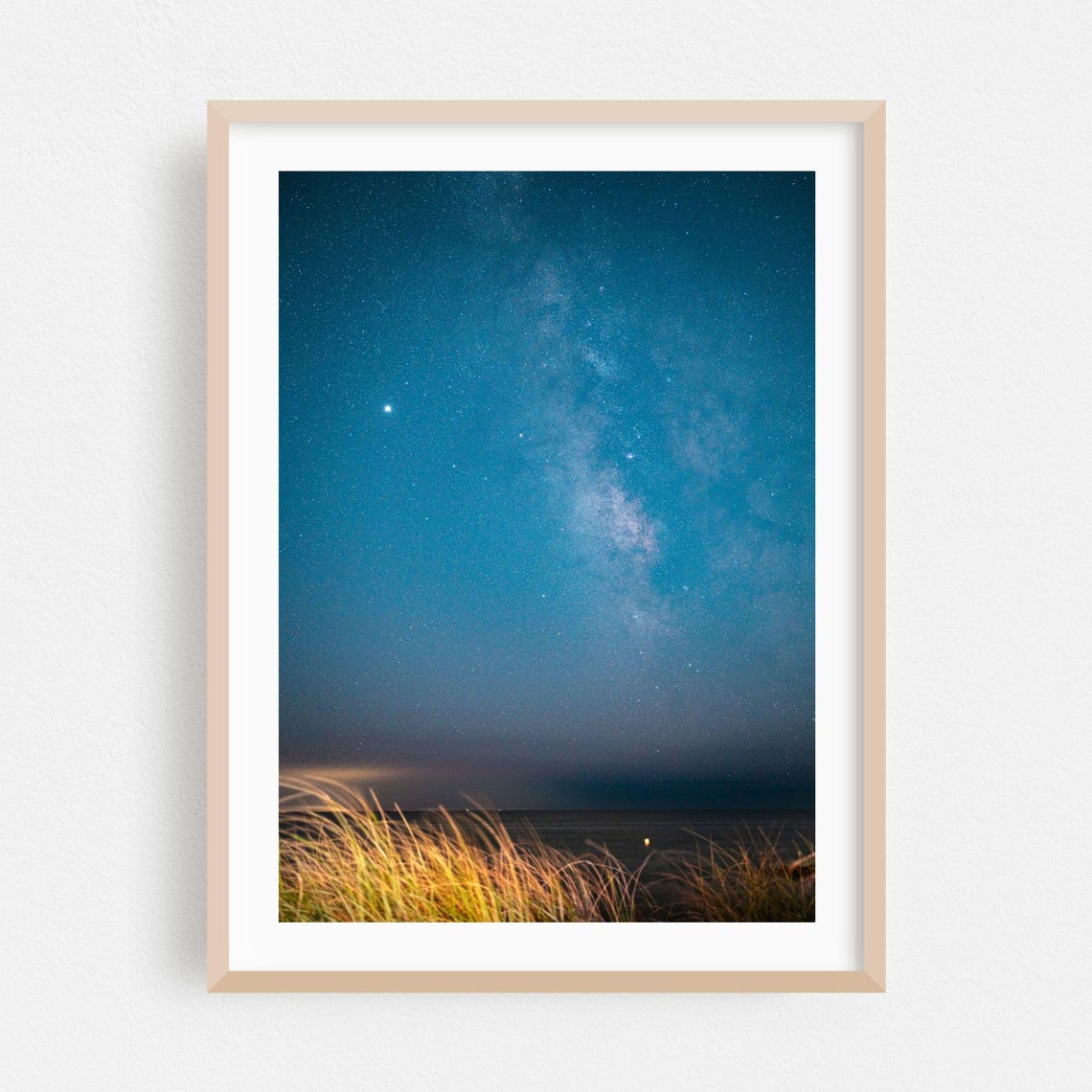 Dennis Massachusetts Milky Way Night Sky Stars Over Ocean Photo Poster