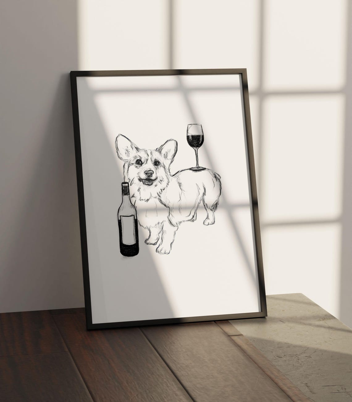 Corgi Corgi Retro Travel Poster