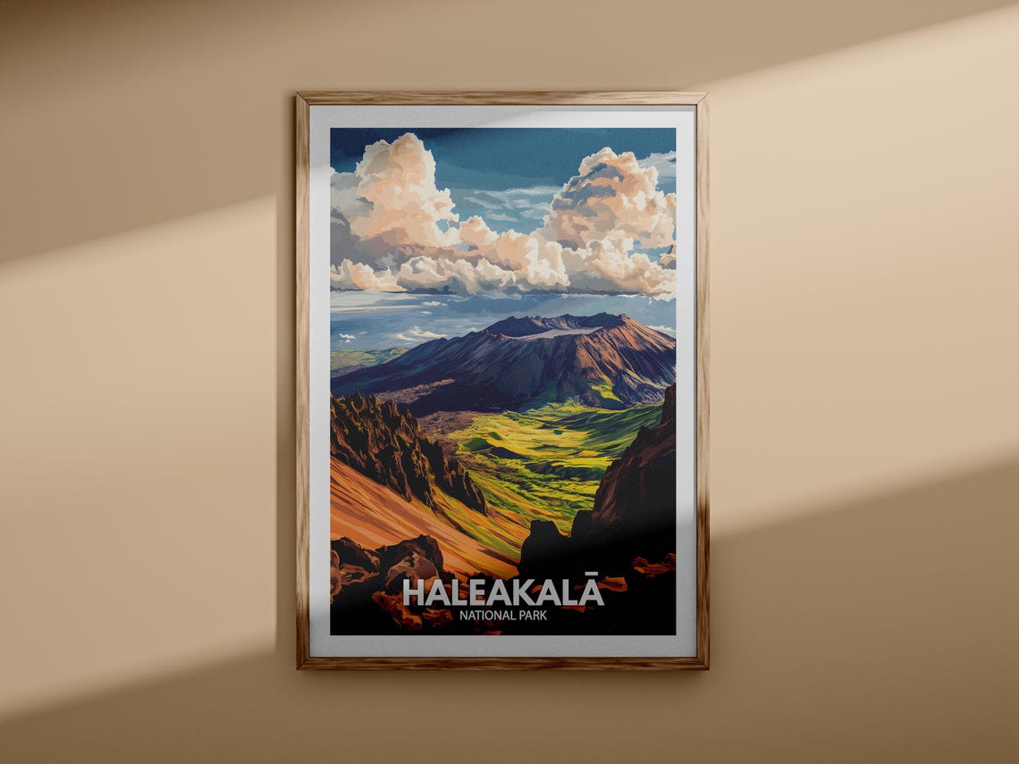 Haleakala Print Haleakala National Park Poster United States National Parks Art United States Travel Poster Nature Prints - Image 3
