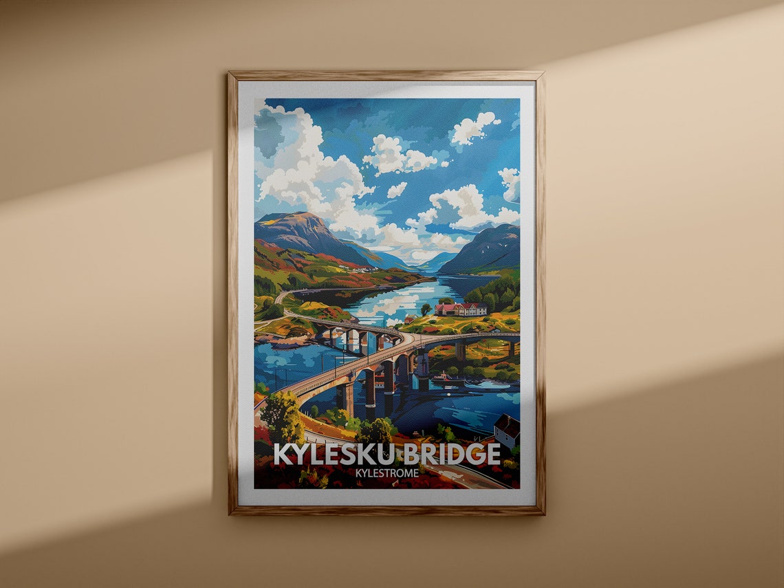 Kylesku Bridge Kylestrome Scotland Loch Mountain Road Poster - Image 3