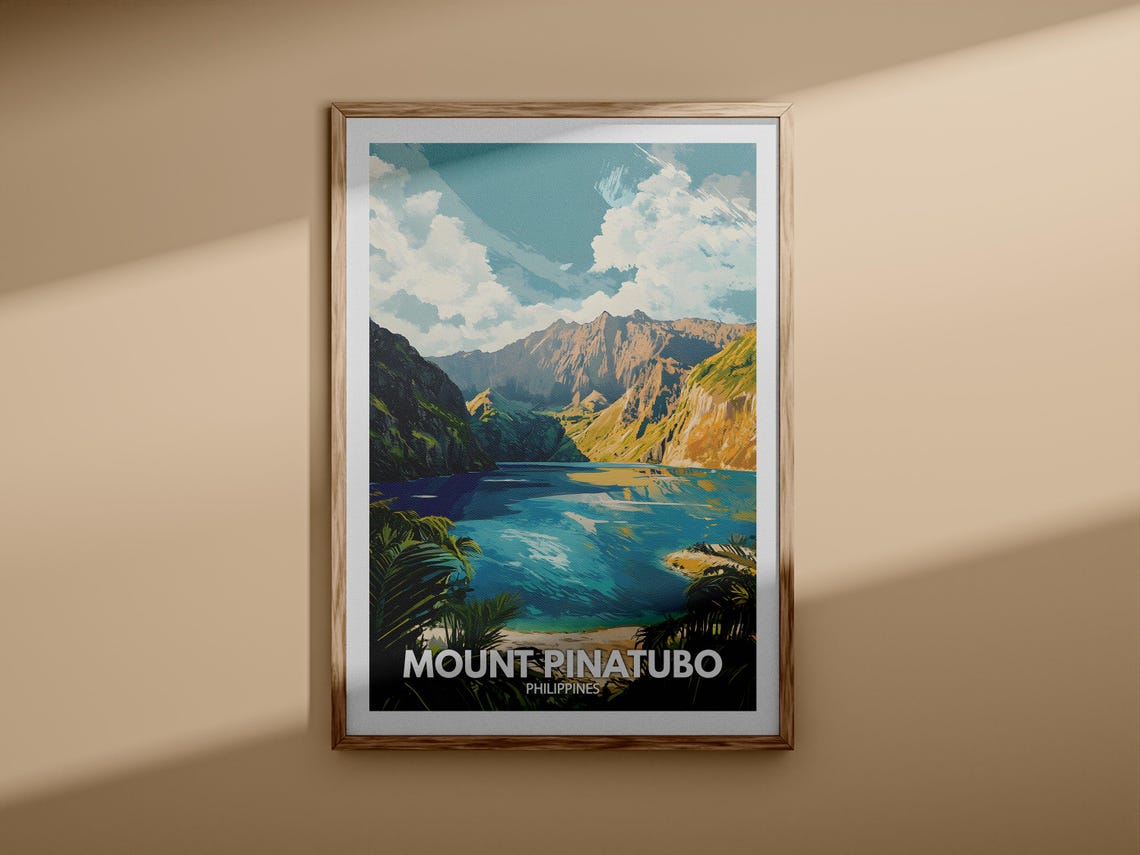 Mount Pinatubo Philippines Crater Lake Vintage Travel Poster - Image 3