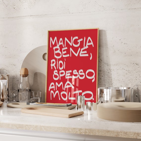 Italian Mangia - Modern Travel Poster
