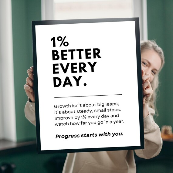 Motivational Quote Wall Art 1 Better Every Day Instant