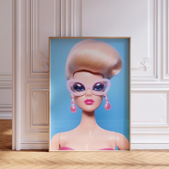 Doll Art Print Retro Glam Decor