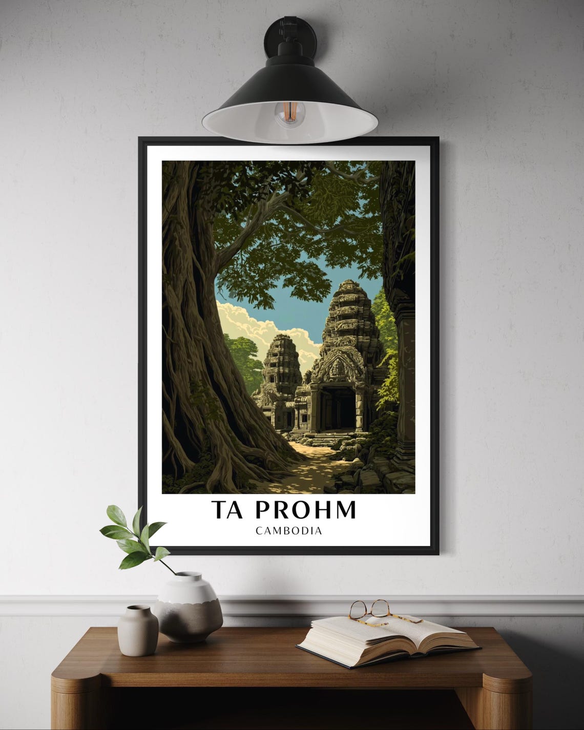 Ta Prohm Cambodia Jungle Temple Giant Tree Roots Ancient Ruins Poster