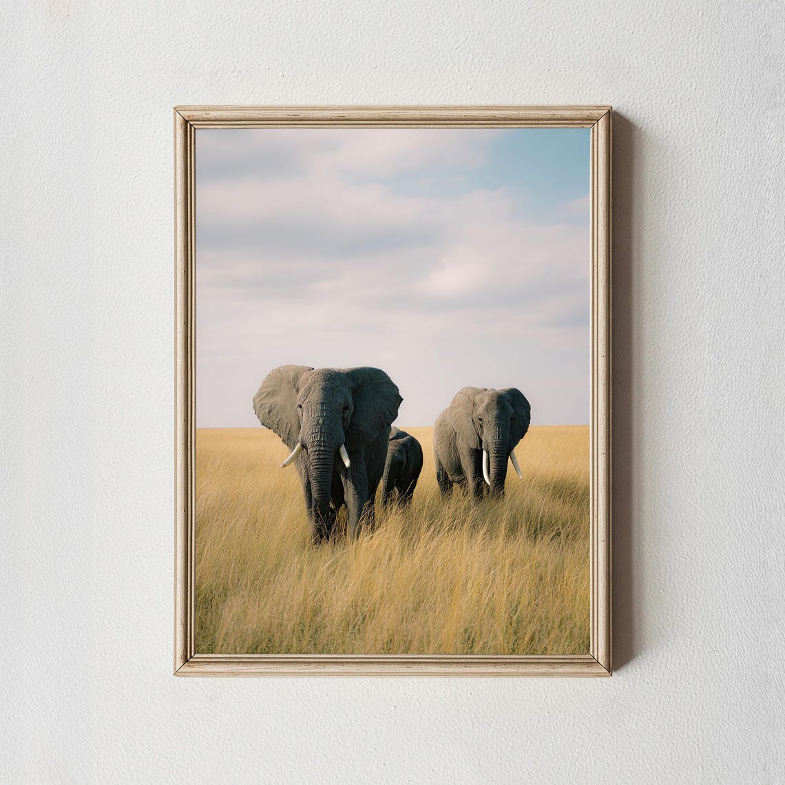Elephant Family Photography Print African Wildlife Decor