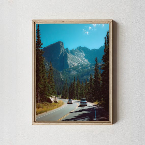 Mountain Road Wall Art Print Scenic Forest Landscape Photography